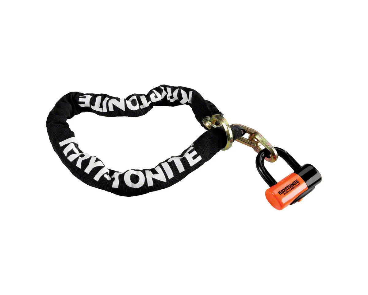 Kryptonite New York Cinch Chain 1213 and Evolution Disc Lock (130cm/4.25')